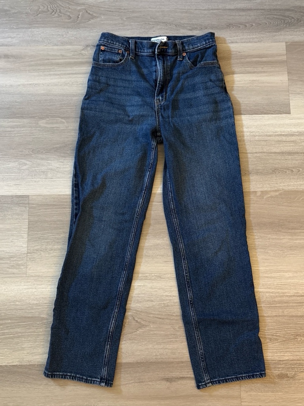 Abercrombie & Fitch Dark Blue Straight-Leg Jeans